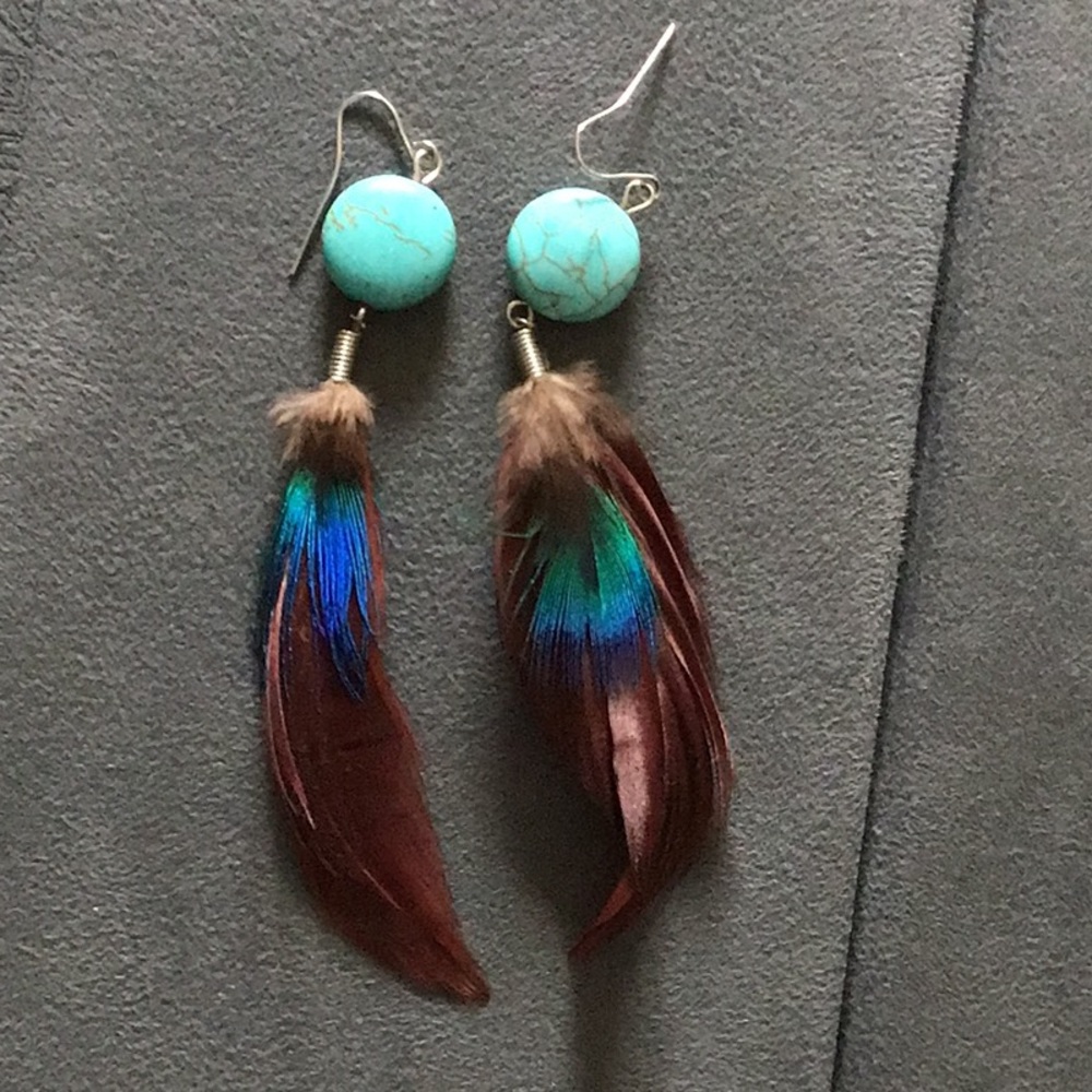 Feather earrings